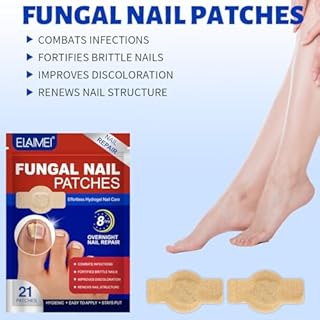 42 pezzi di cerotti per unghie fungine, cerotti per il trattamento dei funghi alle unghie dei piedi, cerotti per unghie, riparazione unghie extra forte per 8 ore, efficaci contro le infezioni fungine