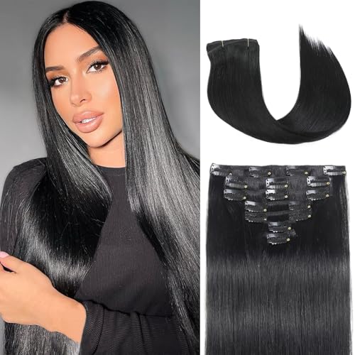 Clip in Hair Extensions Real Human Hair 120g 100% Remy