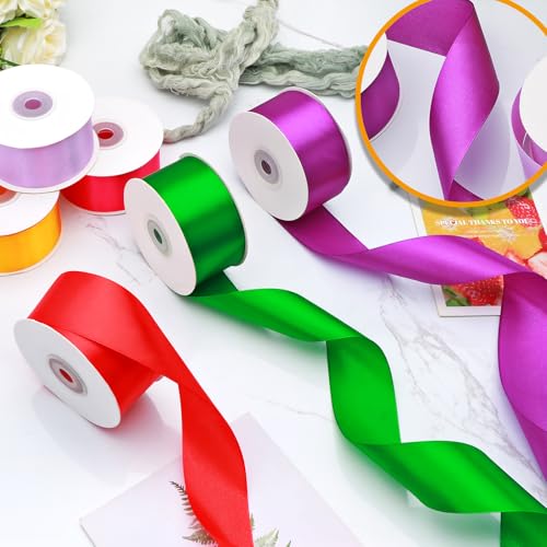1.5 Inch x 25yds Satin Ribbon Solid Fabric Ribbons Roll for Gift Wrapping,Floral,Balloons,Craft Sewing,Valentine's Day,Wedding,Birthday Party Decoration(Light Purple)