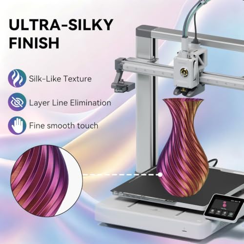 Image of Kingroon PLA Filament, Multicolor Silk PLA Filament, Tri Color 3D Printer Filament, 1.75 mm, Dimensional Accuracy + /- 0.03 mm, 1kg Spool(2.2lbs), Red Blue Yellow
