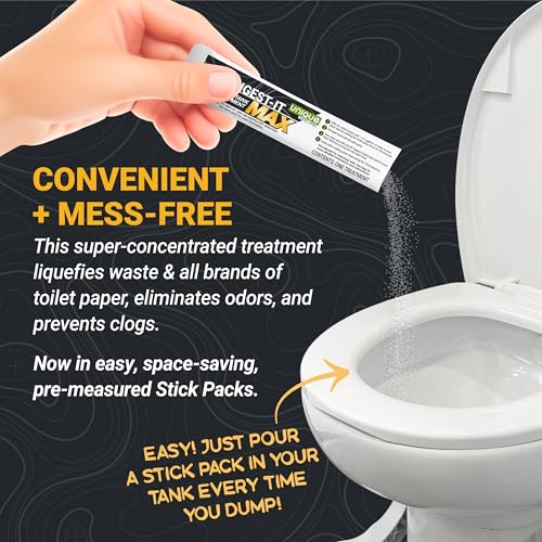 Image of Unique RV Digest-It Max RV Tank Treatment Premeasured Powder Stick Packs