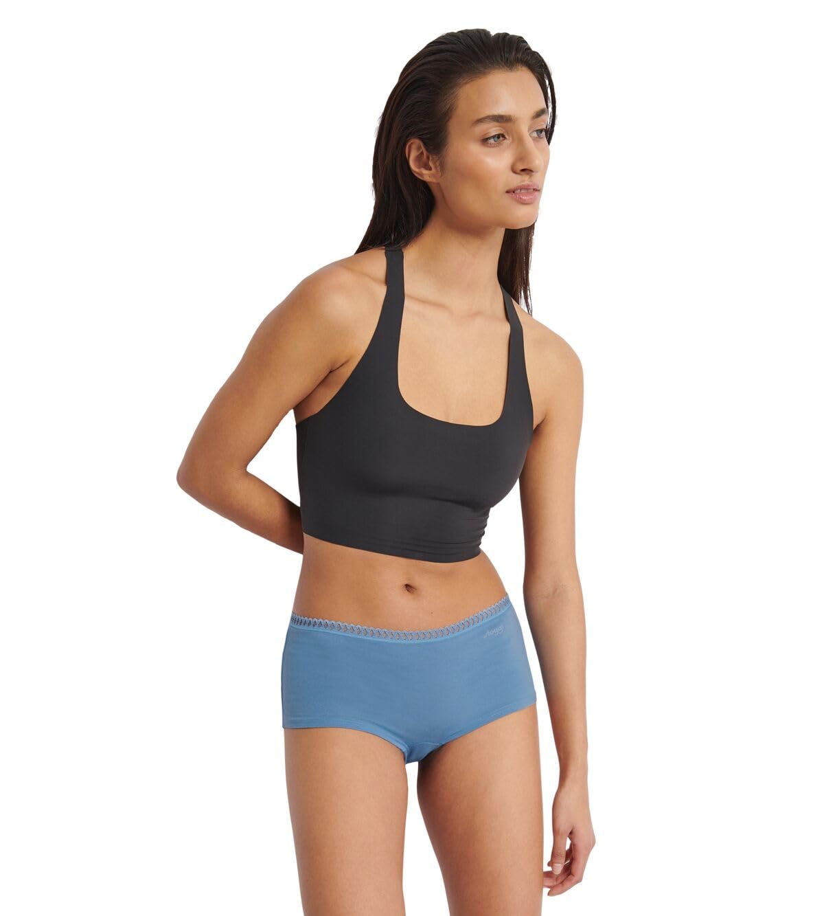 Sloggi Women's GO Crush Short C3P Underwear, Green - Dark Combination, XXL