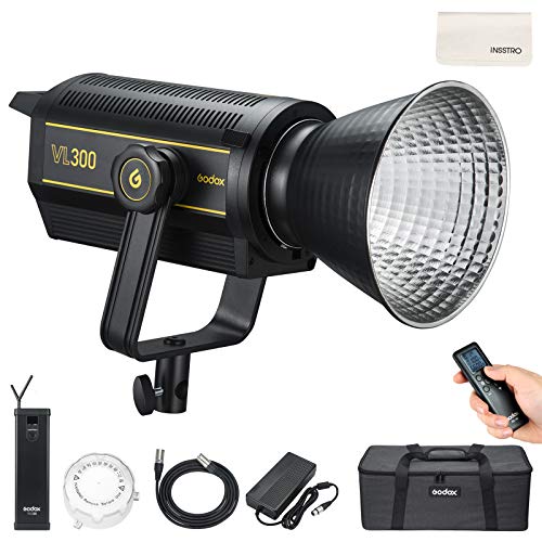 VL300 LED Videoleuchte, 300W LED-Dauerlicht mit Fernbedienung APP, CRI 96, TLCI 95, mit Bowens Mount, für Kinder Stillleben Fotografie Studio