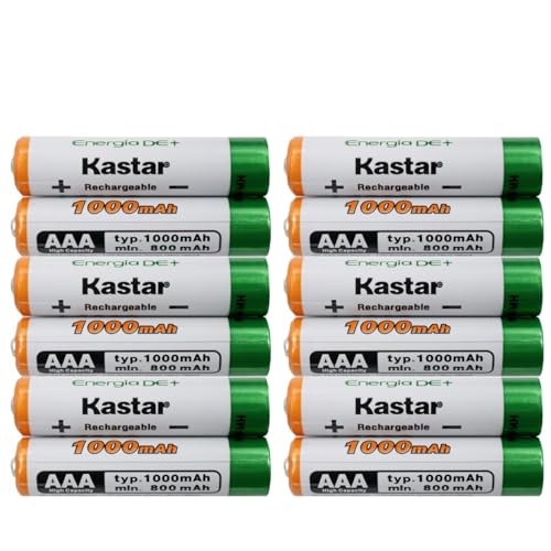 Kastar 12 Pcs Battery Replacement for Panasonic KX-TG7841 TG7841S TG7842 TG7842S TG7843 TG7843S TG7844 TG7844S TG7845 TG7845S TG7871 TG7871SDS TG7872 TG7872S TG7873 TG7873S TG7874 TG7874S TG7875