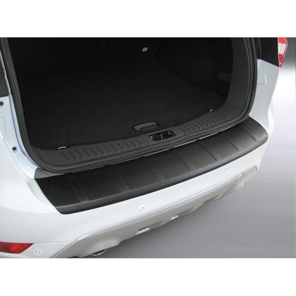 Osłona tylnego zderzaka ABS, kompatybilna z Ford Kuga MK1 2008-2013, czarna, "Ribbed", matowa czerń