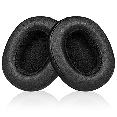Crusher Evo Ohrpolster,Proteinleder Ersatz Ohrpolster für Skullcandy Crusher Wireless/Crusher Evo ANC/Crusher ANC/Crusher 360/Hesh Evo/Hesh 3/Hesh ANC/Venue ANC Kopfhörer (Schwarz) Cover