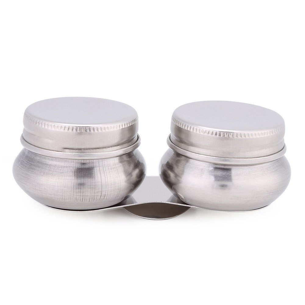 Double Palette Cup, contenitore per pittura a tazza grande a doppia benna per olio, in acciaio inox