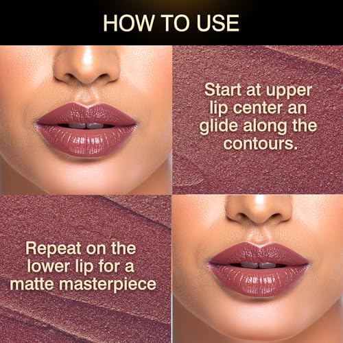 Image of Auric MatteRich Lipstick | Cola Twist | 4.2g | High Pigment, Long-Lasting, Transfer-Proof, Vegan & Paraben-Free Lip Color