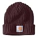 Carhartt Women's Rib Knit Acrylic Hat, Deep Wine, OFA