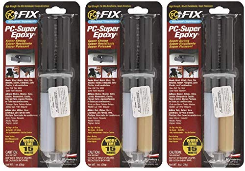 PC Products 16619 PC-SuperEpoxy Two-Part Epoxy Adhesive Paste, 1 oz Double Syringe, Translucent (Thr?? ?ack)
