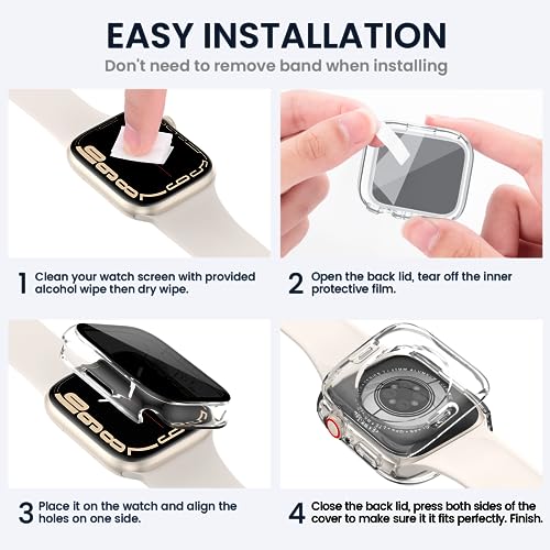 Protection de confidentialité Apple Watch 44 mm : coque étanche premium - 7