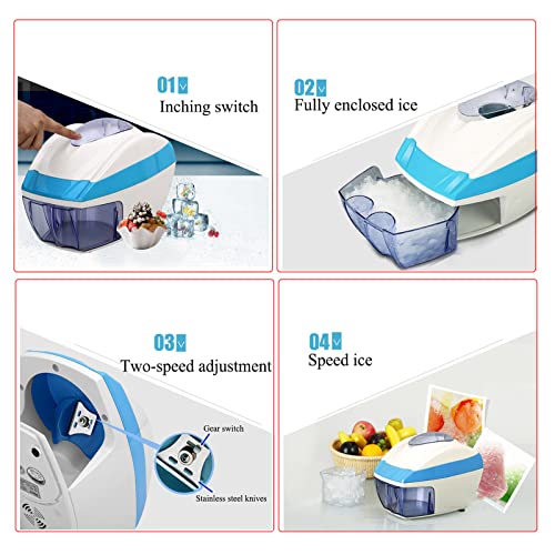 Automatic Ice Shaver, 35W Electric Ice Crusher, Commercial Household Snow Smoothie Machine Shaved Ice Machine, Silent… – Bild 5