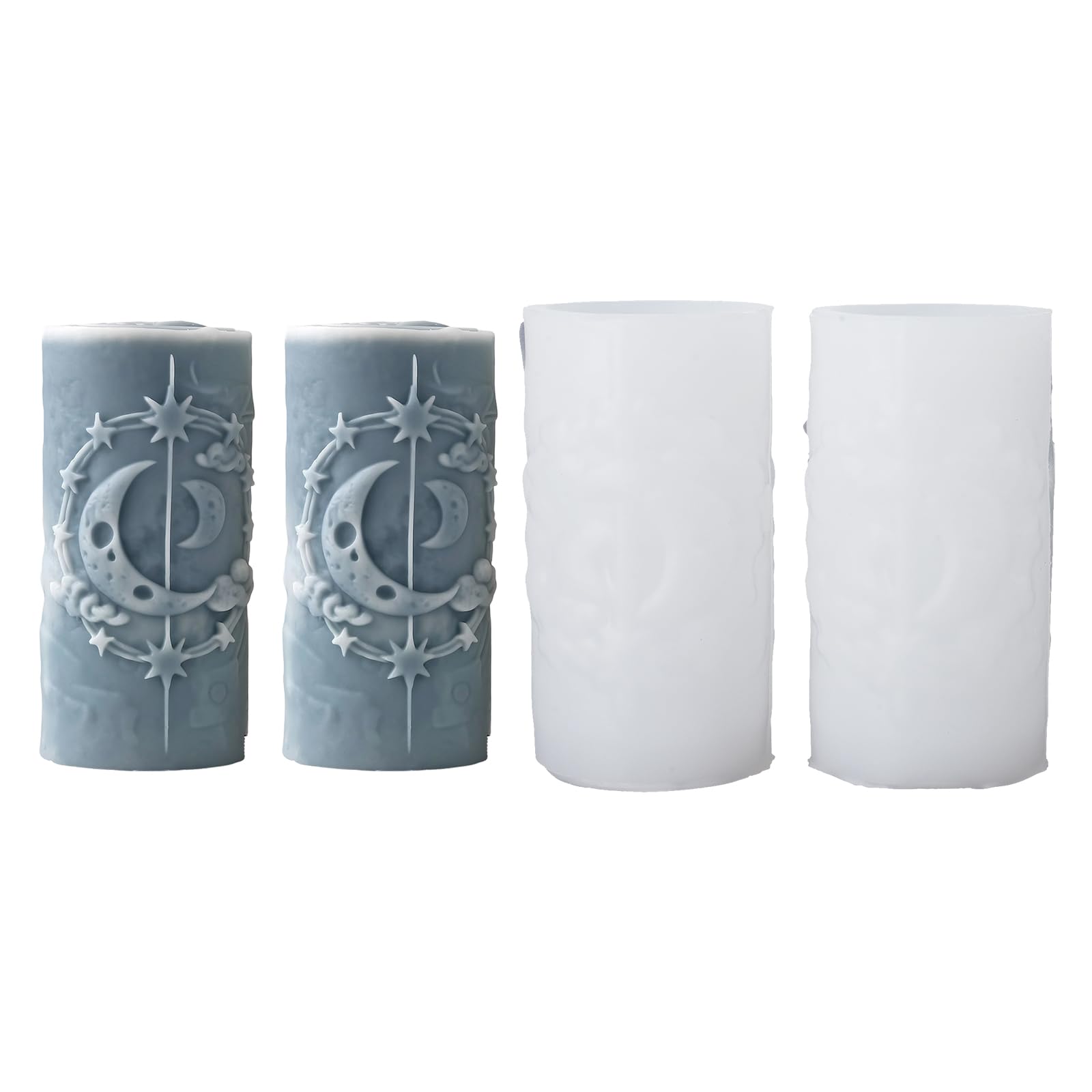 Flexible Silicone Column Flame Cast Effortless Demolding Heat Immune for Crafting Projects Flexible Silicone Flame Cast with Multiple Column Shape Preferences Food Grade Safe Substance Direct Current