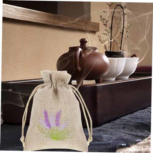 5 bolsas de lino rellenable color beige 14x10x0.5 cm miniatura 4