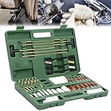【CAJA MULTIFUNCIÓN】 3 varillas de latón macizo para rifles calibre 17-270; 3 varillas de latón macizo para rifles, pistolas, escopetas y cargadores de boca calibre 30; además, hay un kit de limpieza de armas de 14 cepillos de bronce; 9 trapeadores; 13 estrías de punta de lanza; 1 pólvora negra; 4 anillos de parche ranurados de latón; 3 cepillos utilitarios; 3 protectores de boca; 3 adaptadores de accesorios; 50 parches de limpieza pulidos de 3 × 1,5 "; 4 paños de pulido (3" x3 ")