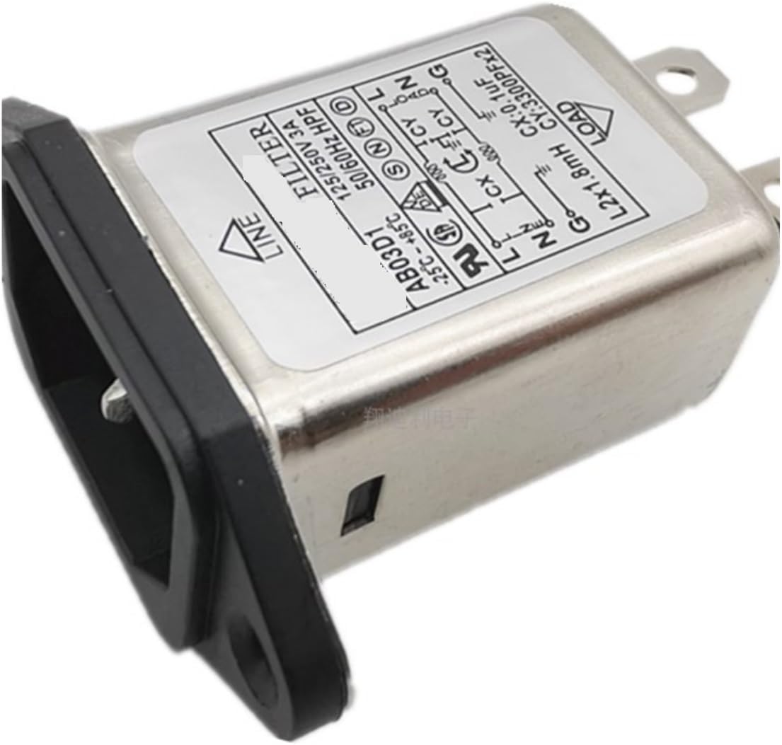 220V Single Phase AC Socket Filter AB10D1 AB06D1 AB03D1 3A 6A10A electromagnetic Anti-Interference(AB10D1 10A)