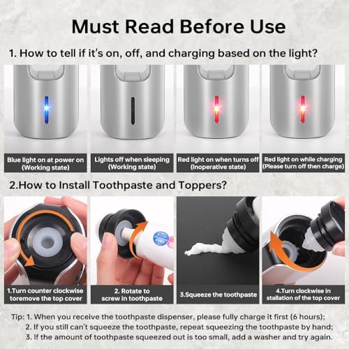 image for TuCao Automatic Toothpaste Dispenser Wall Mounted - Hands-Free Toothpa
