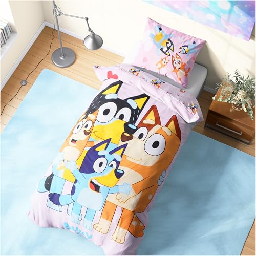 Get Trend Bluey Kinderbettwäsche 135x200 cm, Wendbare Bettwäsche Kinder,...