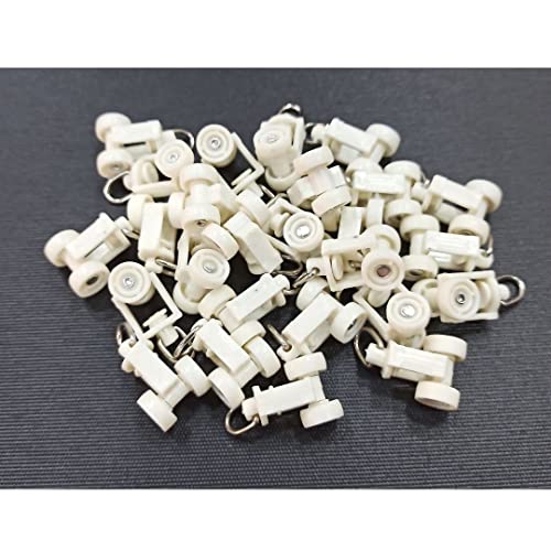 Image of FAPBADRI Runners /Sliders for M Track /Curtain Channel - Ivory Colour - 50 Pieces.