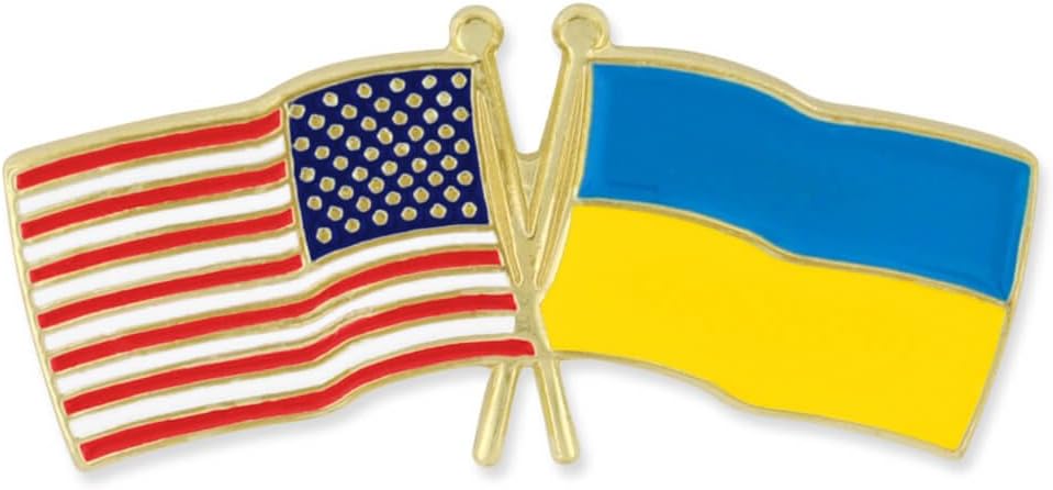 PinMartUSA and World Crossed Friendship Flag Enamel Lapel Pin