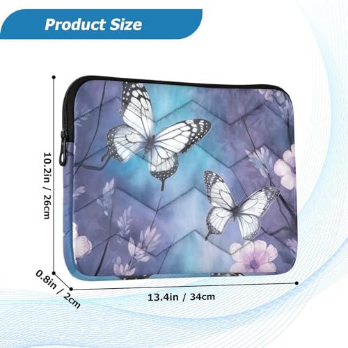 Funda para laptop Butterfly Flowers morada 13-14 pulgadas miniatura 3