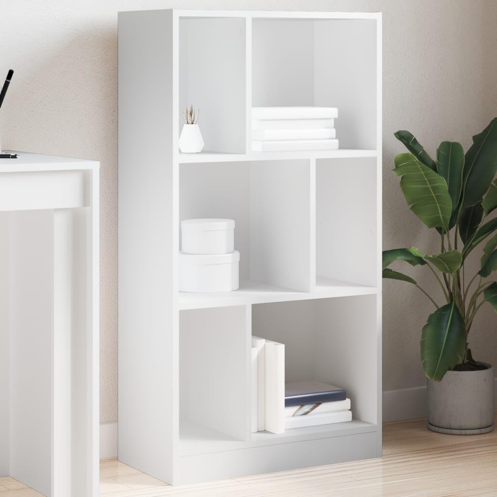 Generisch Bücherregal Weiß 57x28,5x107,5 cm Holzwerkstoff,Möbel,Regalsysteme,Bücherregale Bücherschränke-848003