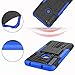 Asuwish Phone Case for Xiaomi Redmi Note 8 with Tempered Glass Screen Protector Cover Flim Stand Kickstand Hard Rugged Hybrid Cell Accessories Xiami Xiomis Xiome Redme Note8 Notes 8s Cases Black Blue