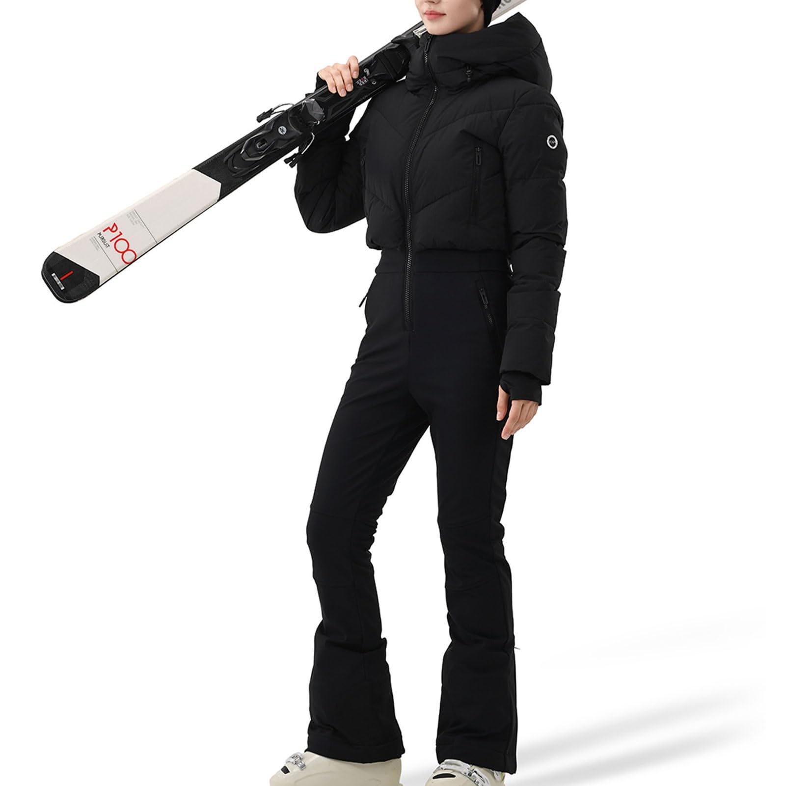 Damski Jednoczęściowy Kombinezon Narciarski, Wodoodporny, Ocieplany, Dopasowany Kombinezon Snowboardowy Na Zimę I Na Zewnątrz