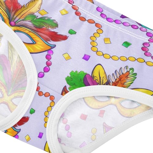 Toddler Girls Underwear 2t Cotton Cute Panties Girl Personalized Kids Undies Briefs Colorful Mardi Gras Masks4