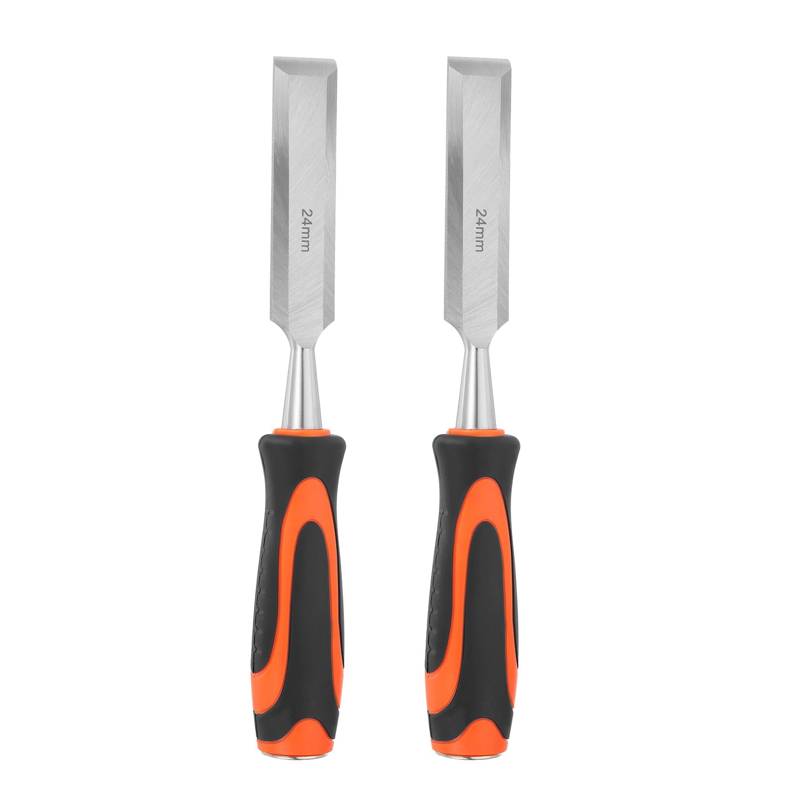 Burin à bois 15/16" outil de sculpture menuiserie ciseau acier CR-V lot de 2