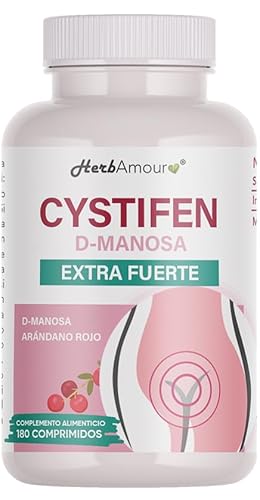 D-MANOSA (Suministro por 6 Meses) 180 Comprimidos Alta Dosis y Absorción I D-Manosa De 500 mg. + Arándano Rojo E.S. De 40 mg. | Sin Gluten, Lactosa, Azúcares y Soja
