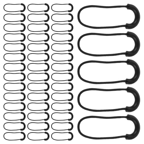 VILLFUL 100 Unidades tirador de cremallera desmontable chaqueta Reemplazo de la cremallera Black