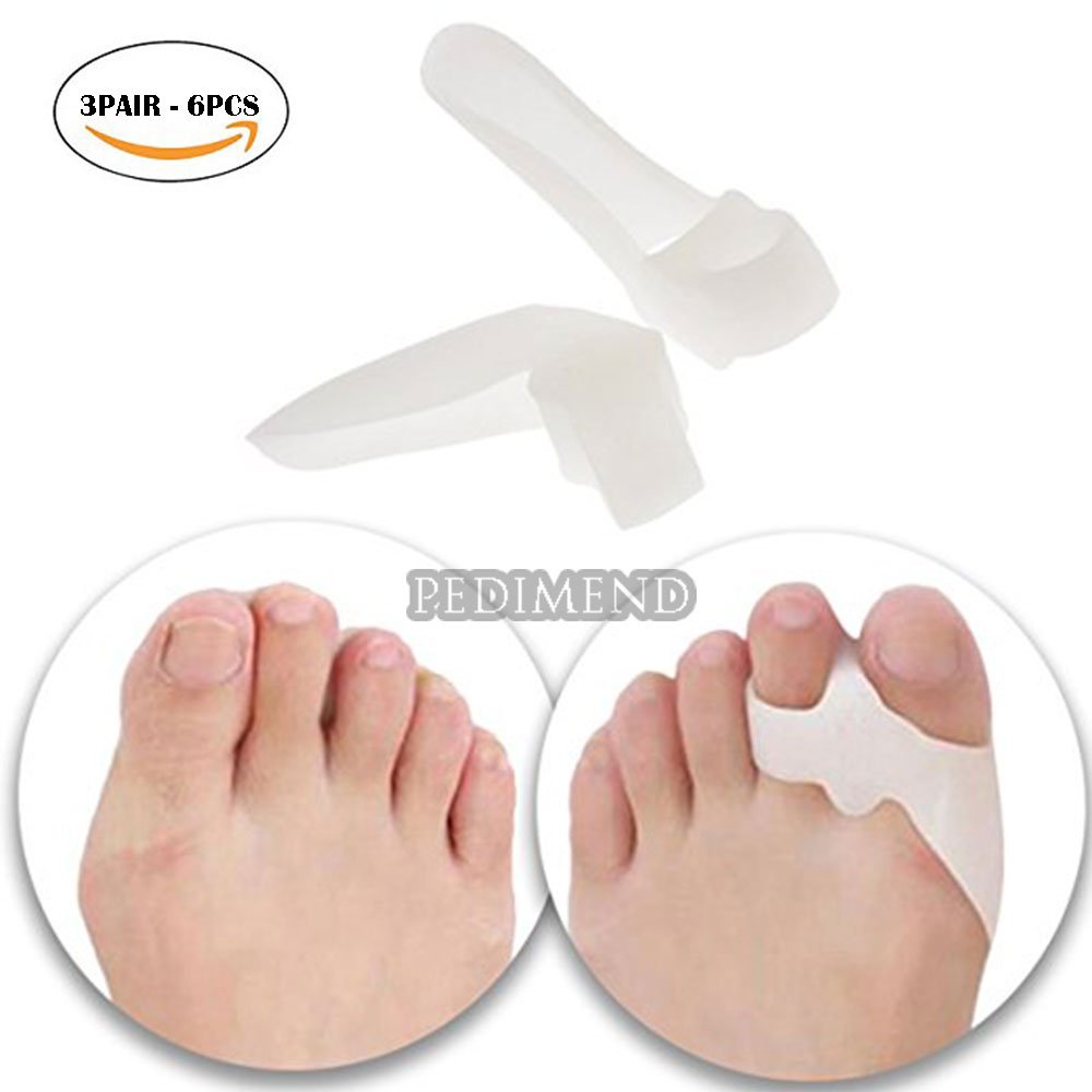 Pedimend Foot Corrector & Hallux Valgus Toe Protection - Foot Alignment Support - Foot Pillow, Avoid Shoe Friction - Gel Toe Separators / Spacers / Straighteners – UNISEX - Foot Care
