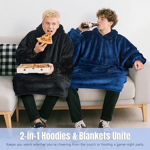 Image of Catalonia Oversized Hoodie Blanket Sweatshirt, Comfortable Sherpa Giant Pullover with Large Front Pocket for Adults Men Women Teenagers Wife Girlfriend