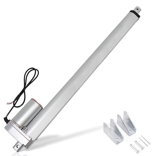 ECO-WORTHY 12V 16 Inch Stroke Linear Actuator 330lbs Maximum Lift with Mounting Brackets (12VDC 16 inch (400mm))