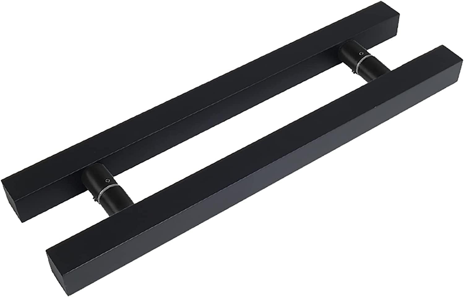 LQZAXSRDR Sliding Barn Door Handle, Wooden Black Barn/Glass Door Pull Handle Commercial Push Bar Multiple Sizes(Style 4,80cm/31.5in)