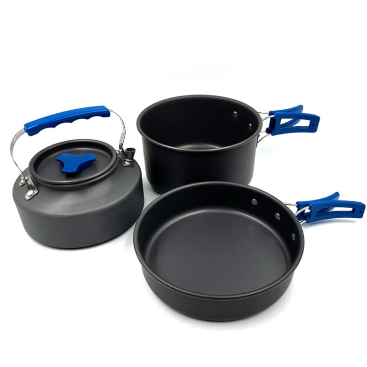 Popote Camping Extérieure Ensemble De Casseroles D'extérieur, Combinaison De Théière Et Théière, Pêche en Plein Air, Ustensiles De Cuisine De Camping Popote Bivouac