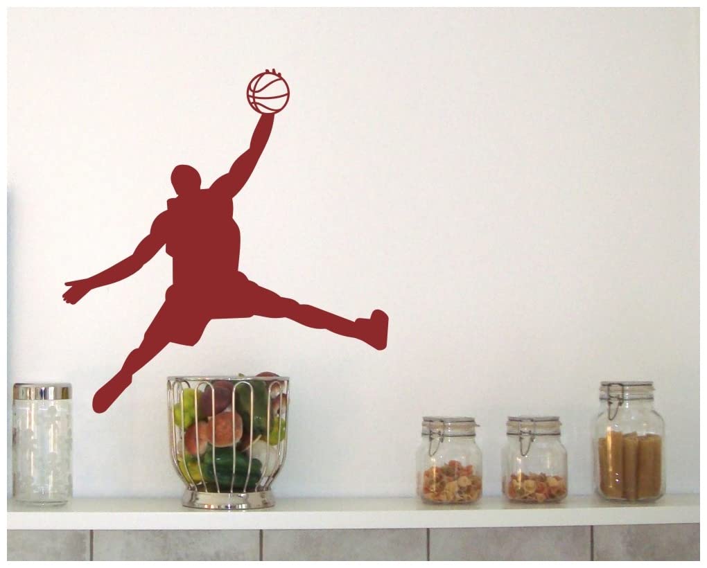 Samunshi Wandtattoo Basketball Spieler – 18 X 20 Cm, Goldmetalleffekt, Selbstklebend