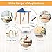 32 Pcs Rectangle Chair Leg Floor Protectors for Hardwood - Silicone Felt Furniture Pads, Scratch/Noise Reducing Covers, Large (Fit Perimeter 5