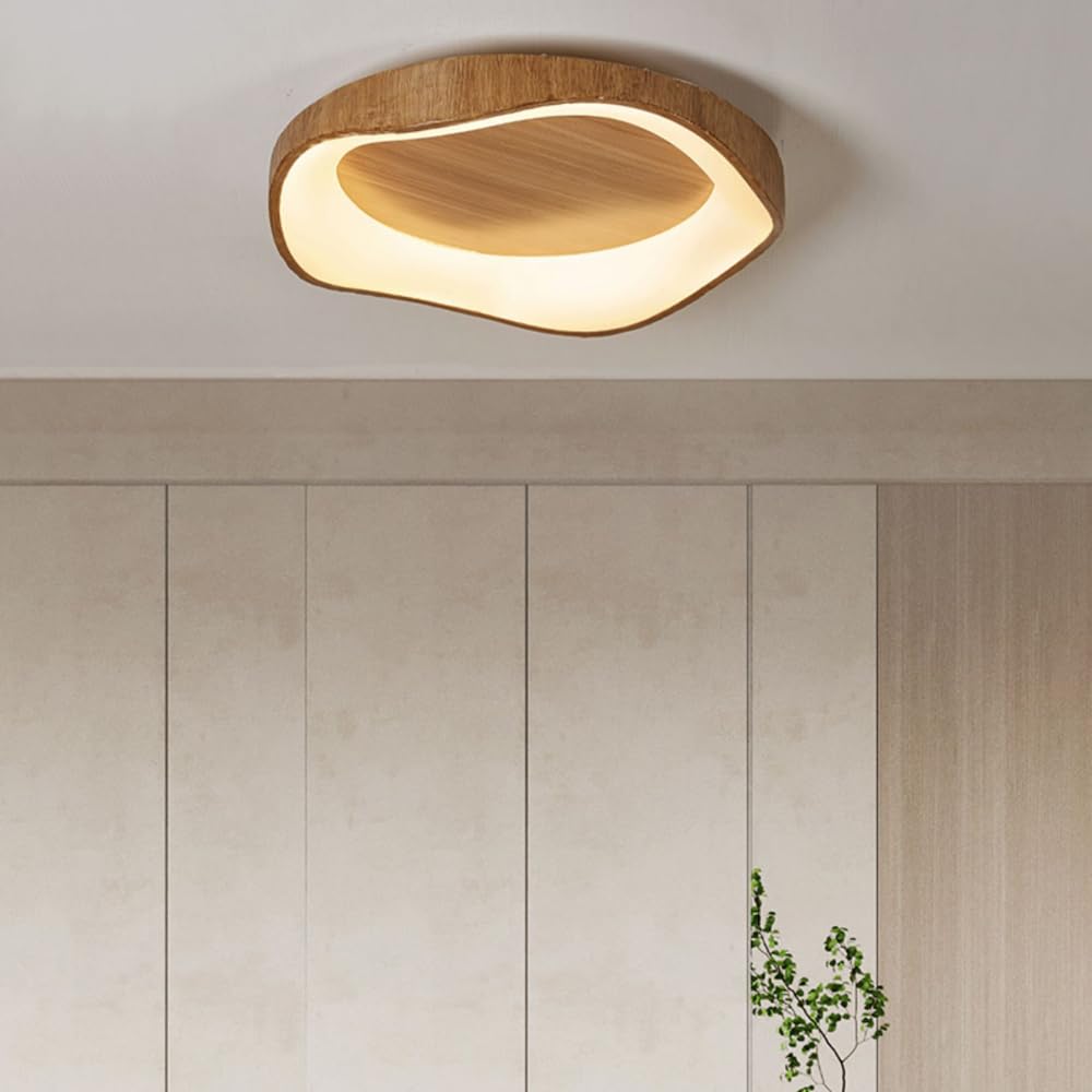 Lampa sufitowa do przedpokoju, balkonu, mała 54 LED, lampa sufitowa do salonu, z akrylowym abażurem, prosta okrągła fala, trzy regulowane temperatury barwowe
