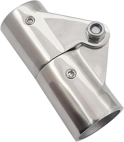 RANYUSS Conector giratorio plegable de acero inoxidable 316 resistente para tubo de barandilla de mano de barco de 78 pulgadas o 1 pulgada