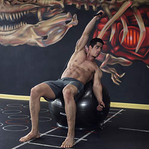 image for Yoga Ball Chair, RGGD&RGGL Exercise Ball with Leak-Proof Design, Stabi