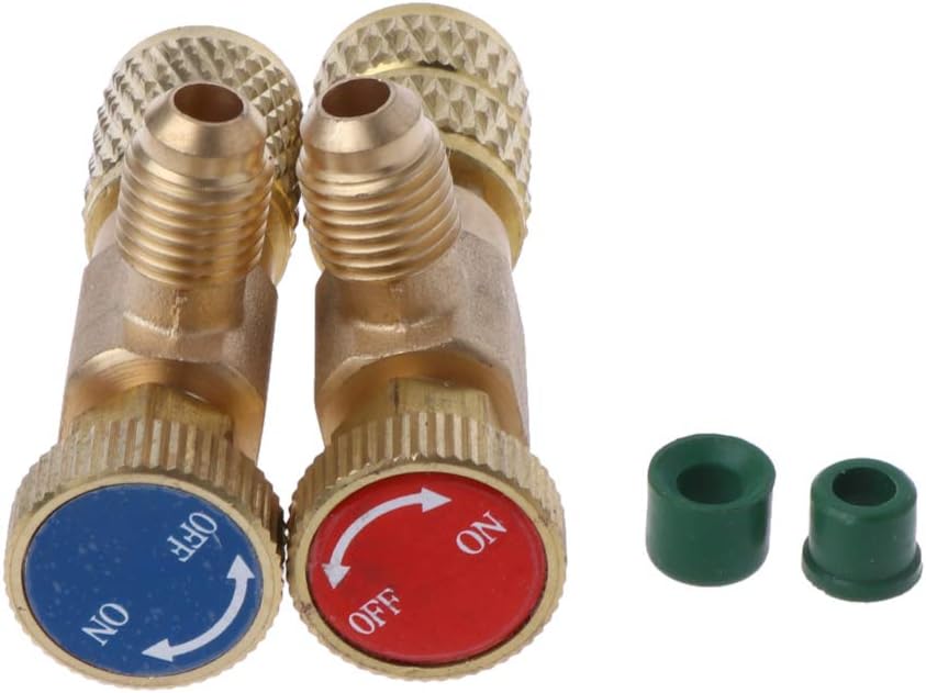 fatteryu 2Pcs Safety Valve R410A R22 Air Conditioning Quick Coupler Connector Adapters