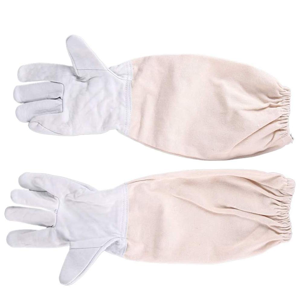 Guanti Per Apicoltura Per Bambini – Manica Lunga Protettiva In Pelle E Tela – Multiuso - 5
