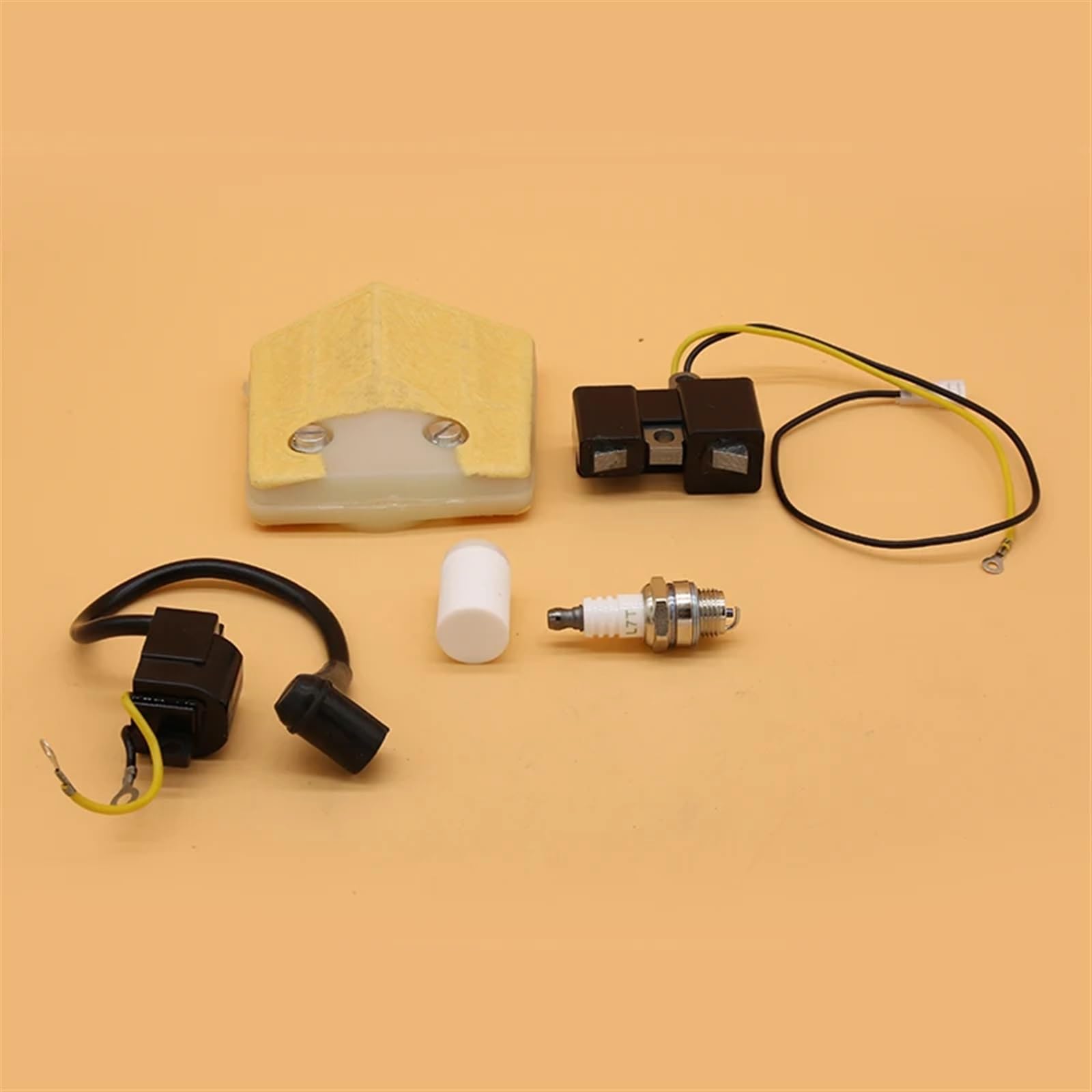 Módulo de bobina encendido, filtro aire, bujía, for Husqvarna, 61 66 266, JONSERED, 630, repuestos for motosierra gasolina for jardín Elemento de filtro de aire para cortacésped
