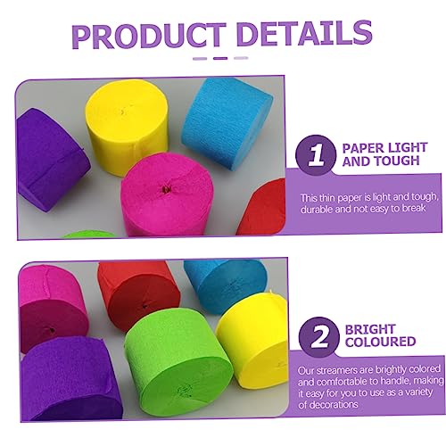 TEHAUX 10 Peças De Papel Crepom Fluorescente Papel Vegetal Papel De Embrulho Colorido Papel De Embru