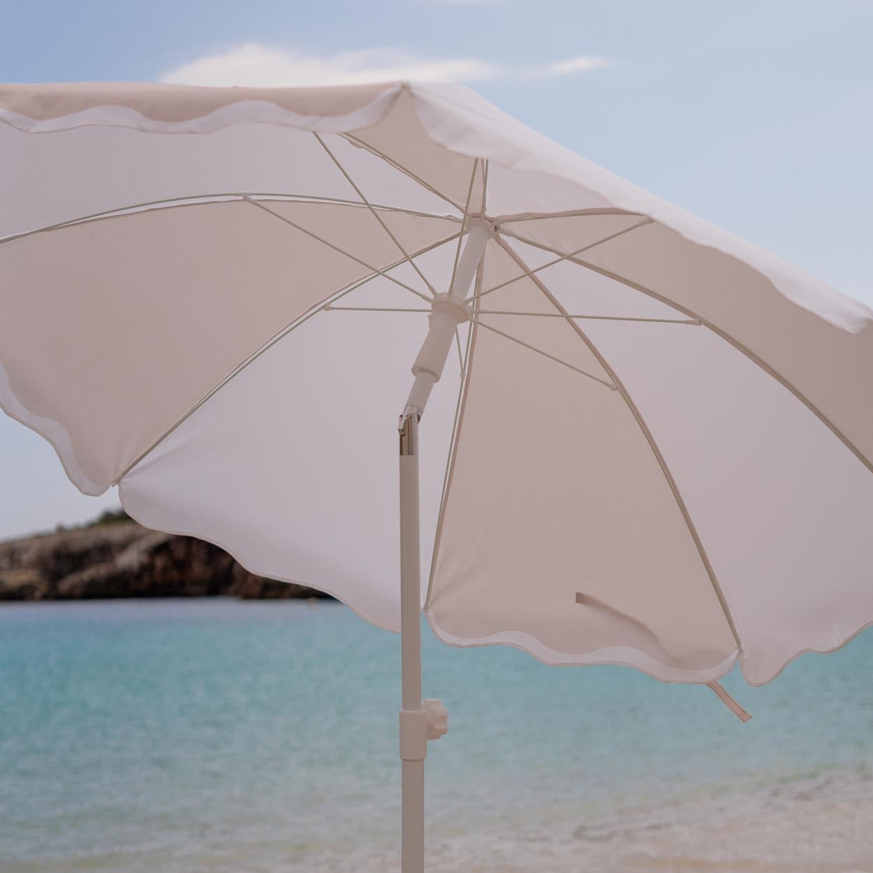 Flamingueo Ombrellone da Spiaggia, Giardino, Piscina, Altezza e Orientamento Regolabile, Protezione UPF 50+, Poliestere, Borsa per il Trasporto, 210 x 160 cm