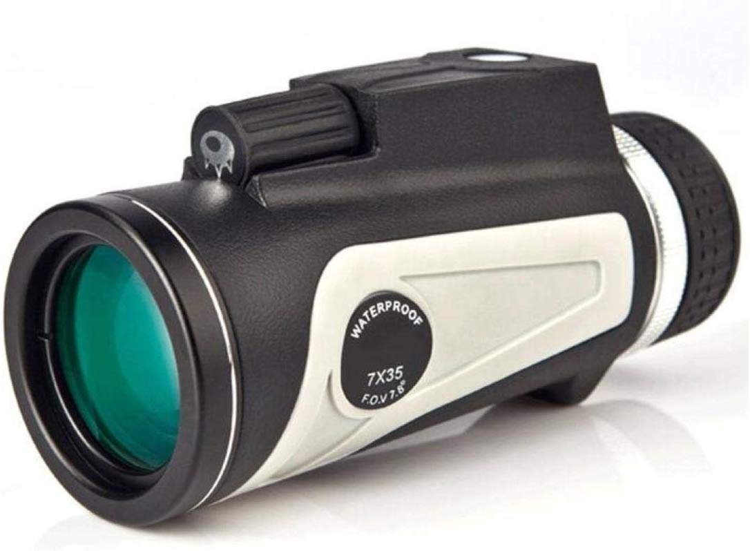 Binoculares HD De Alta Potencia 7X35 con Brújula Distancia Medible, Visión Nocturna con Bajo Nivel De Luz, Fácil De Transportar para Pescar, Acampar/Senderismo Multifunción