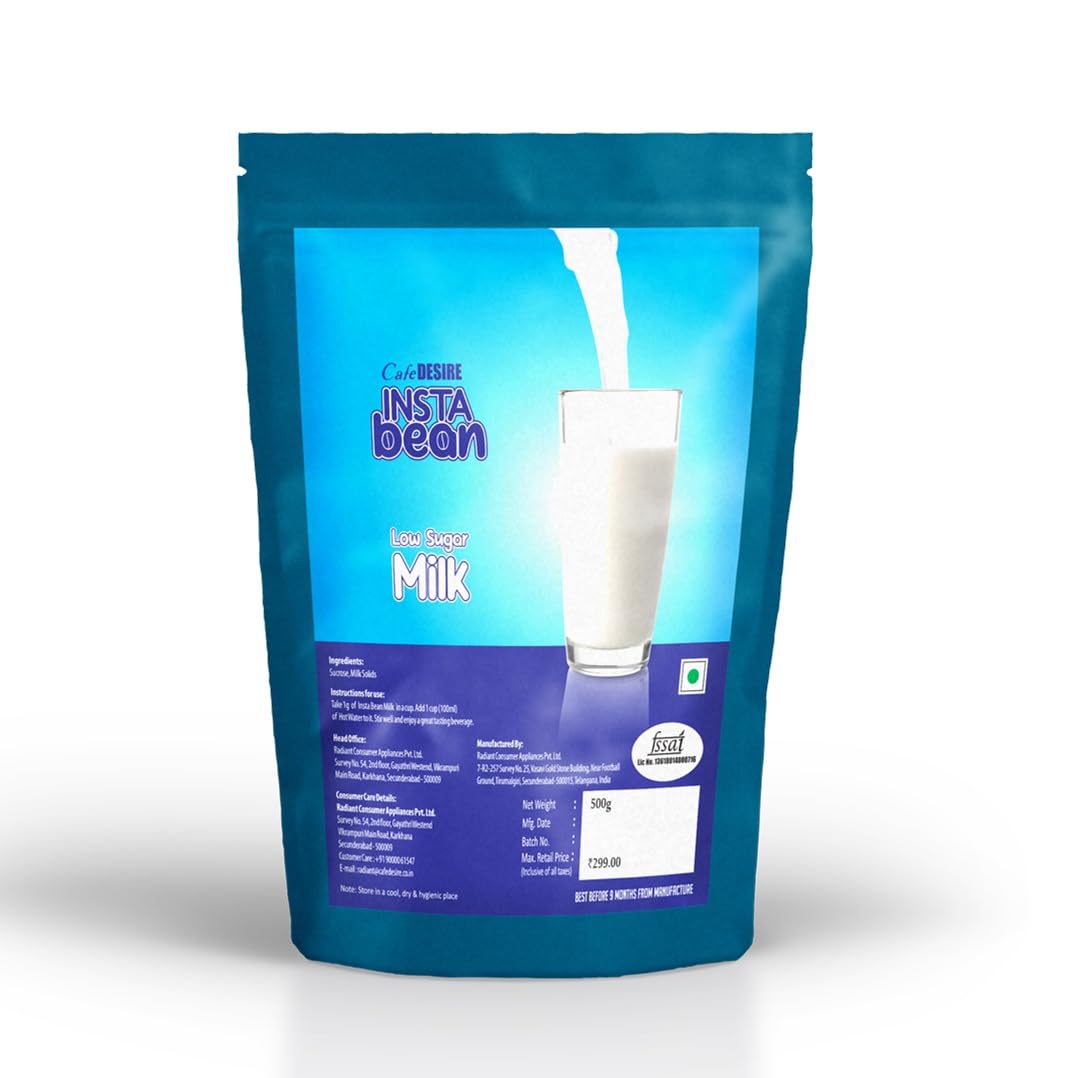 Cafe DESIRE I DRINK SUCCESS Insta Bean Low Sugar Milk - 500G, Powder (B0CK2DXTJ1) Amazon Price History, Amazon Price Tracker