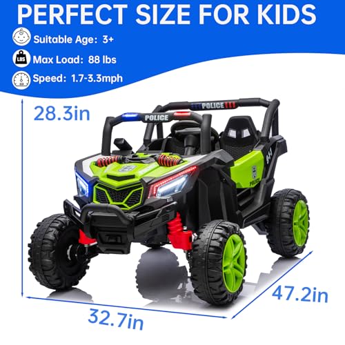 Image of Kid Police 4WD UTV 24V Ride On Toys for Big Kids 2 Seater Ride On Toys Kids